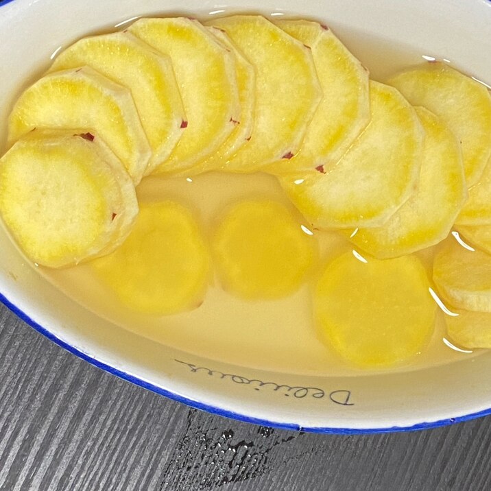 レンジでさつまいものハニーレモン煮!